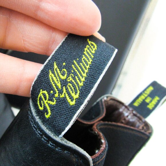 R.M. WILLIAMS Vintage 1980s Mens Black Genuine Leather Chelsea Boots Size Mens 8 main image 10